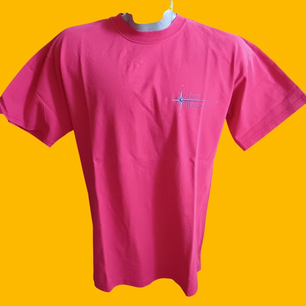 Vintage T-shirt Large Four Winds Aviation School Colorado Anvil 100% Cotton